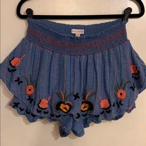 Red Carter Blue Embroidered Skort
